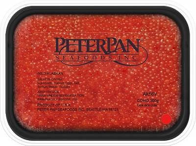 Красная лососевая икра кеты заморозки шоковой Peter Pan - Питер Пен (1 сорт) 0.5 кг